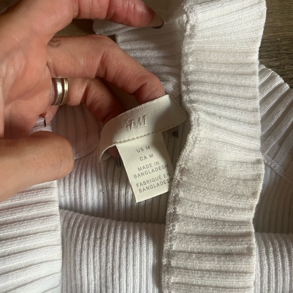 H&M Cream Ribbed Tank Top - Picture 2 of 3